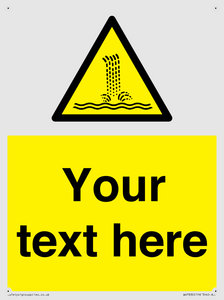 Custom warning artificial waterfall